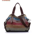 2021 дизайнерские холщовые радужные женские сумки, вместительные сумки на плечо, женские модные сумки через плечо, Брендовые женские сумки-тоут для дам