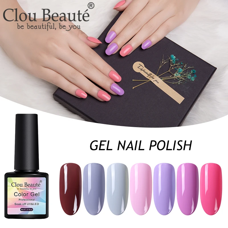 Набор лаков для ногтей Clou Beaute 8 мл цветная гелевая краска гель лаки лак