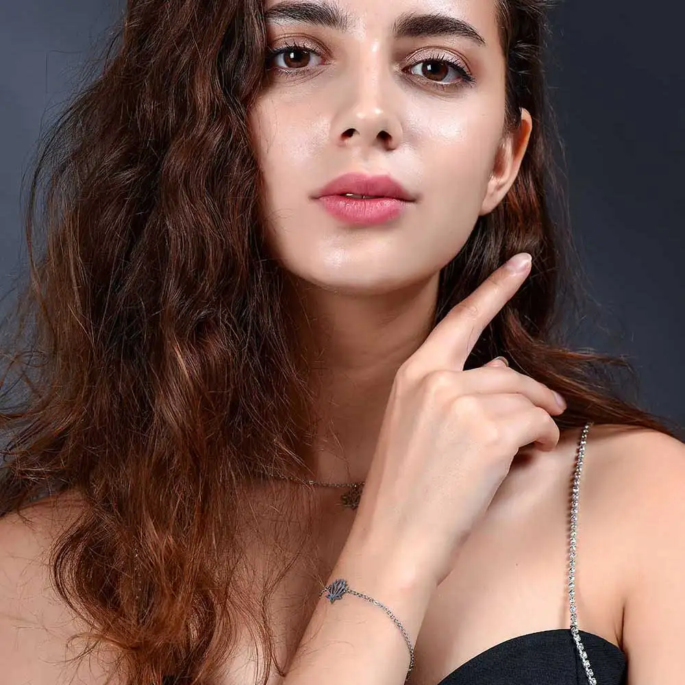 Сказочный браслет из нержавеющей стали 100% с подвесками в виде лотоса для йоги