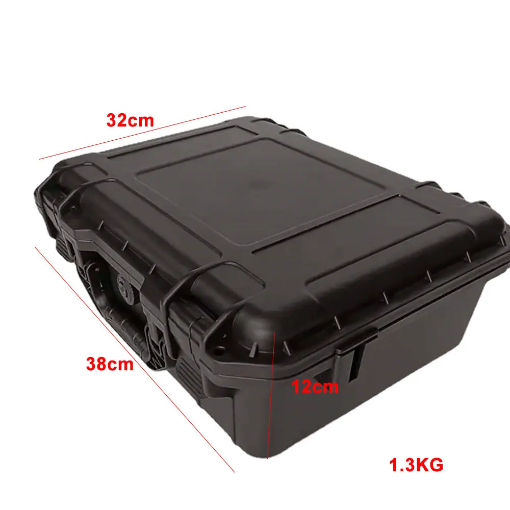 Пластиковый ящик для инструментов 40x32x12 см ударопрочный чемодан с пеной подходит