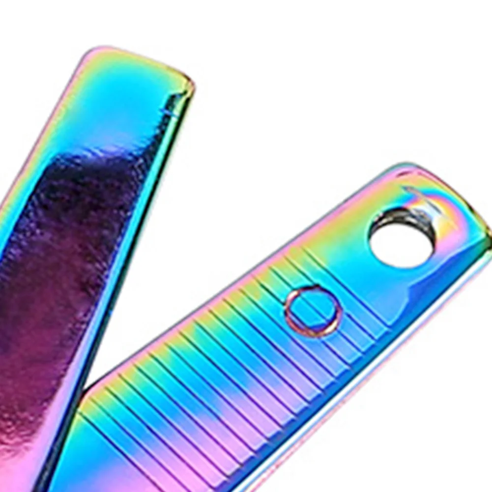 Colorful Stainless Steel Flat Nail Clipper Scissor Cutter False Tip Cutting Machine Trimmer Toe Tool | Красота и здоровье