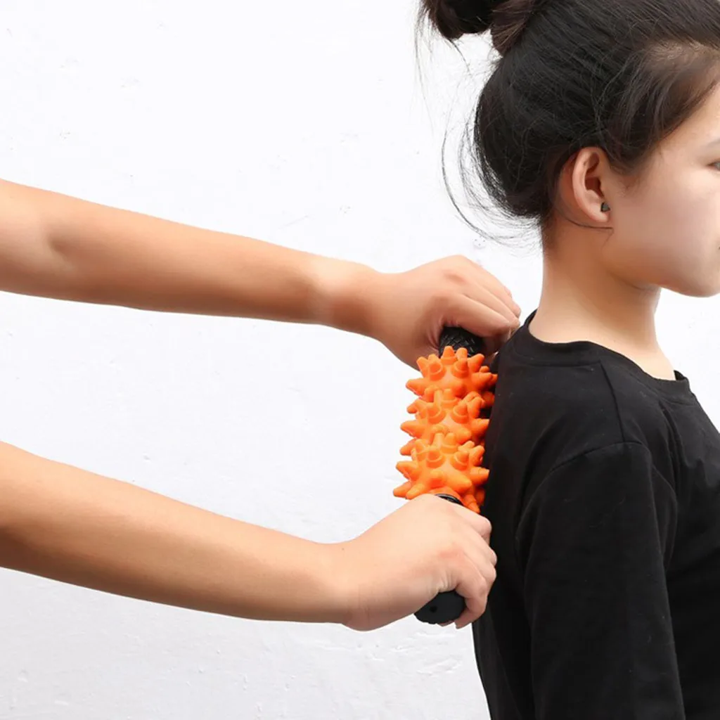 Мышечный ролик массажная палочка для йоги фасции целлюлит колючий шар