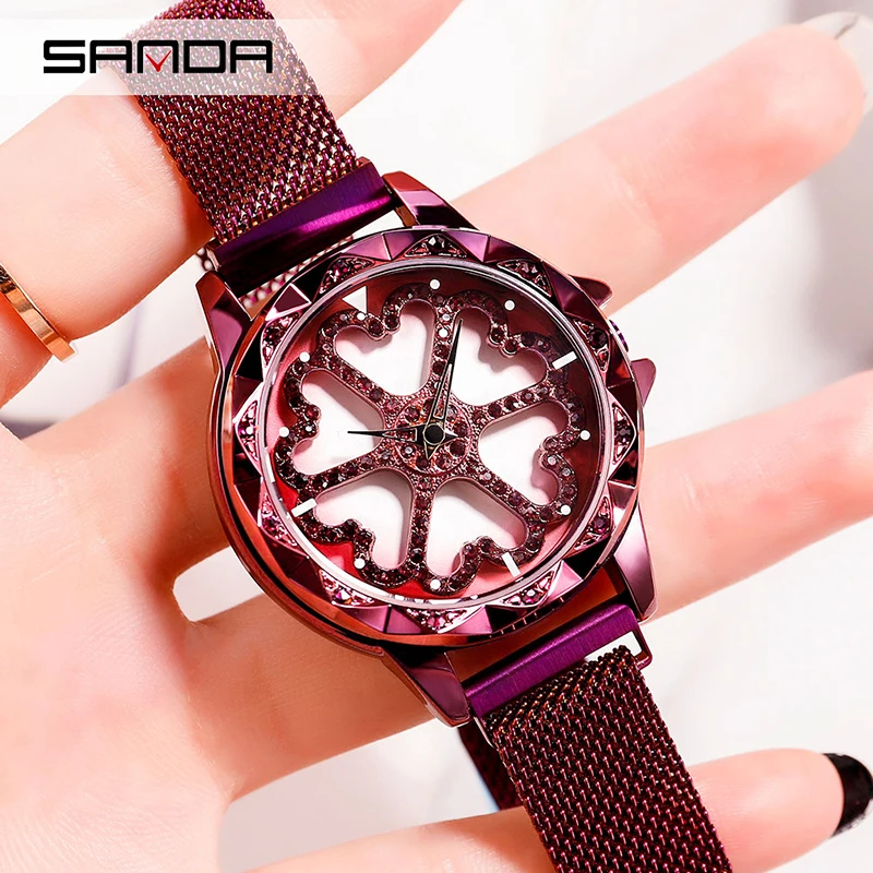 

2019 Luxury Brand lady Crystal Watch Women Dress Watch Fashion Rose Gold Quartz Watches Female Stainless Steel Wristwatches P234