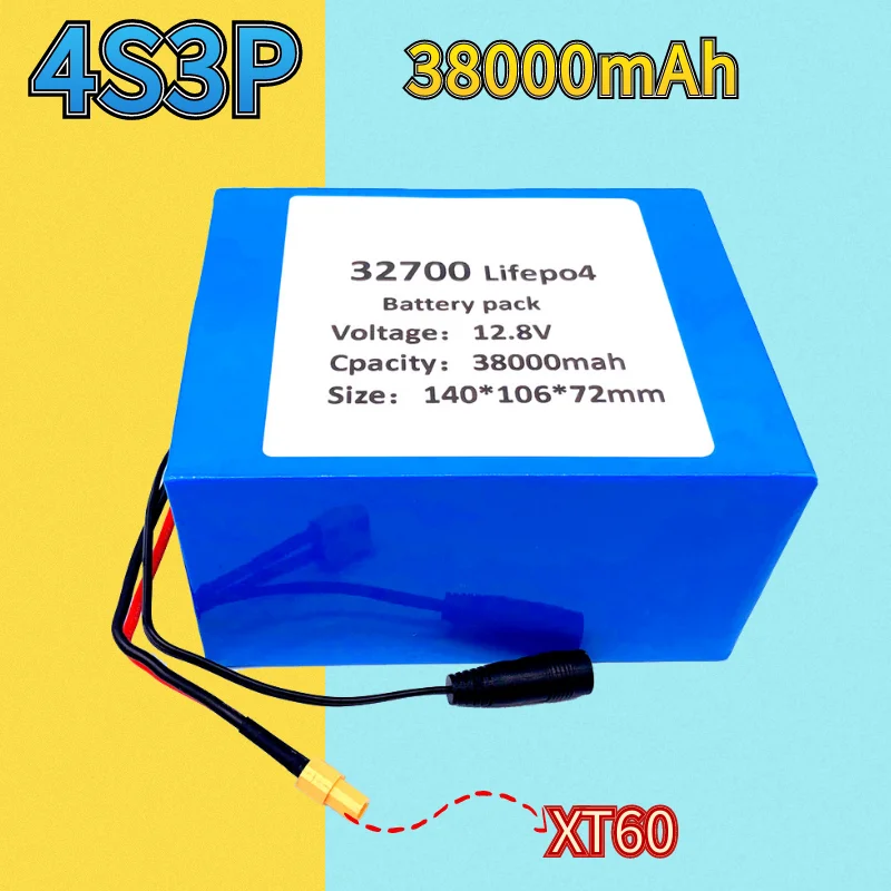 

32700 Lifepo4 батарея 4S3P 12,8 V 38Ah 4S 40A 100A сбалансированный BMS для электрического лодочного и источник бесперебойного электроснабжения от источника ...