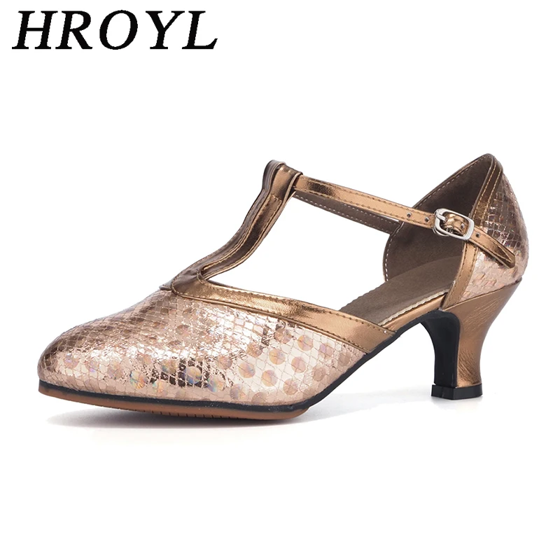 Latin Dance Shoes For Girls Ballroom Women Professional Jazz Party Soft-Sole Rubber Suede Durable HROYL | Спорт и развлечения
