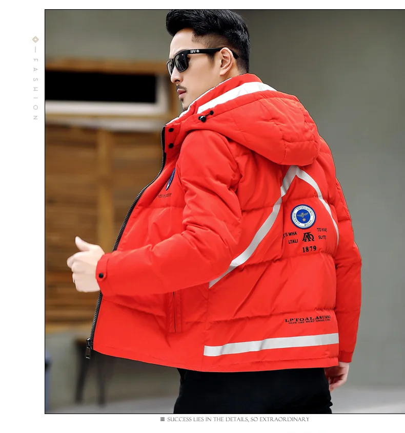 Casual Winter Mens Hooded 90% White Duck Down Jacket Outwear Tops Warm Puffer Coats Large Size 4XL Fashion Thick Parkas Clothing