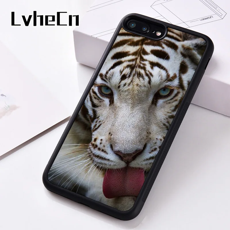 LvheCn силиконовый чехол для телефона iPhone 6 6S 7 8 Plus 5 5S SE X XS XR 11 PRO MAX Тигр лижущие лапы