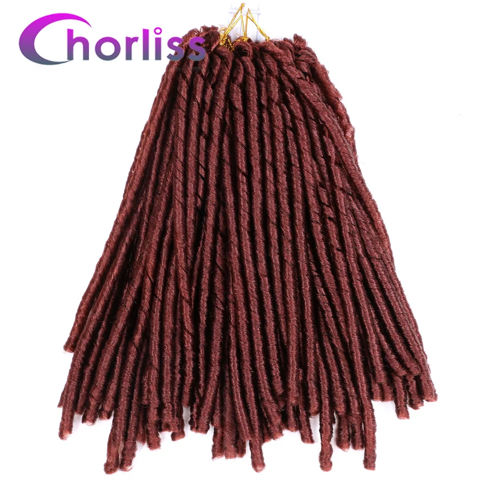 Reddish 350 Мягкие искусственные локоны в стиле Crochet косички Ombre Jumbo Dread прическа африканская цветная синтетическая косичка наращивание волос черный коричневый Locs - Цвет: Reddish 350