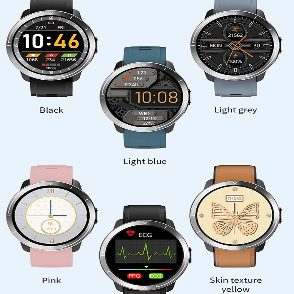 

2021NEW Smart Watch ECG PPG Body Temperature Message Call Reminder Blood Oxygen Blood Pressure Heart Rate Watch For Ios Android