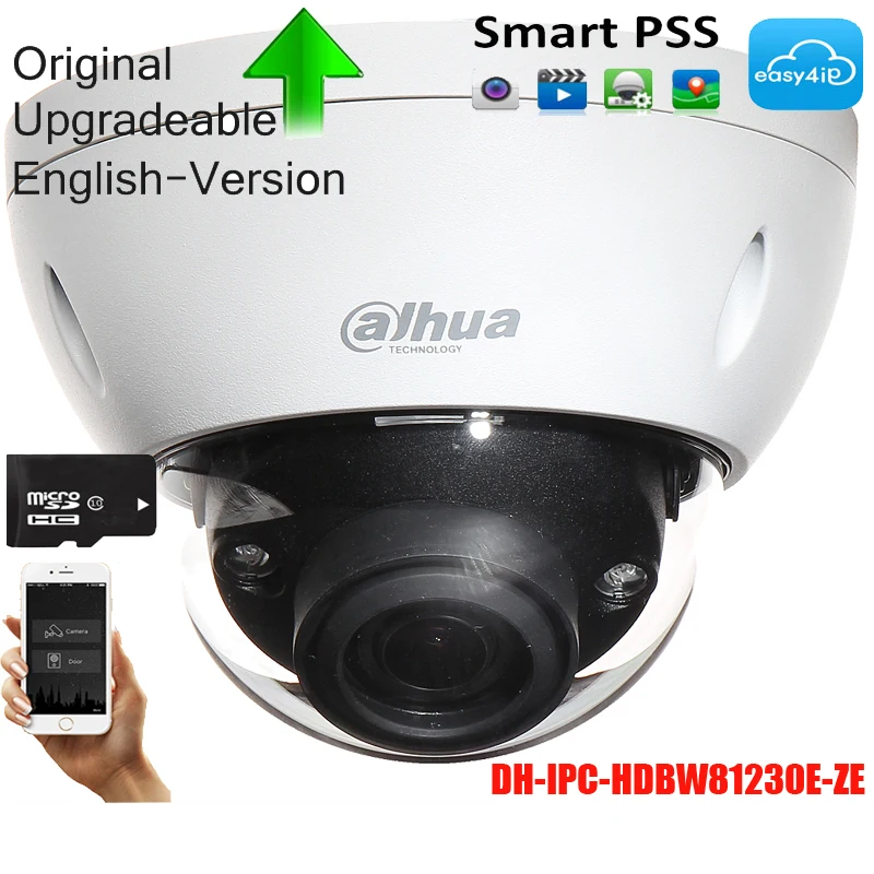 

Оригинал DAHUA ip-камера видеонаблюдения с поддержкой Wi Камера 12MP DWDR IR купольная камера видеонаблюдения сети Камера с POE + IP67 IK10 DH-IPC-HDBW81230E-ZE