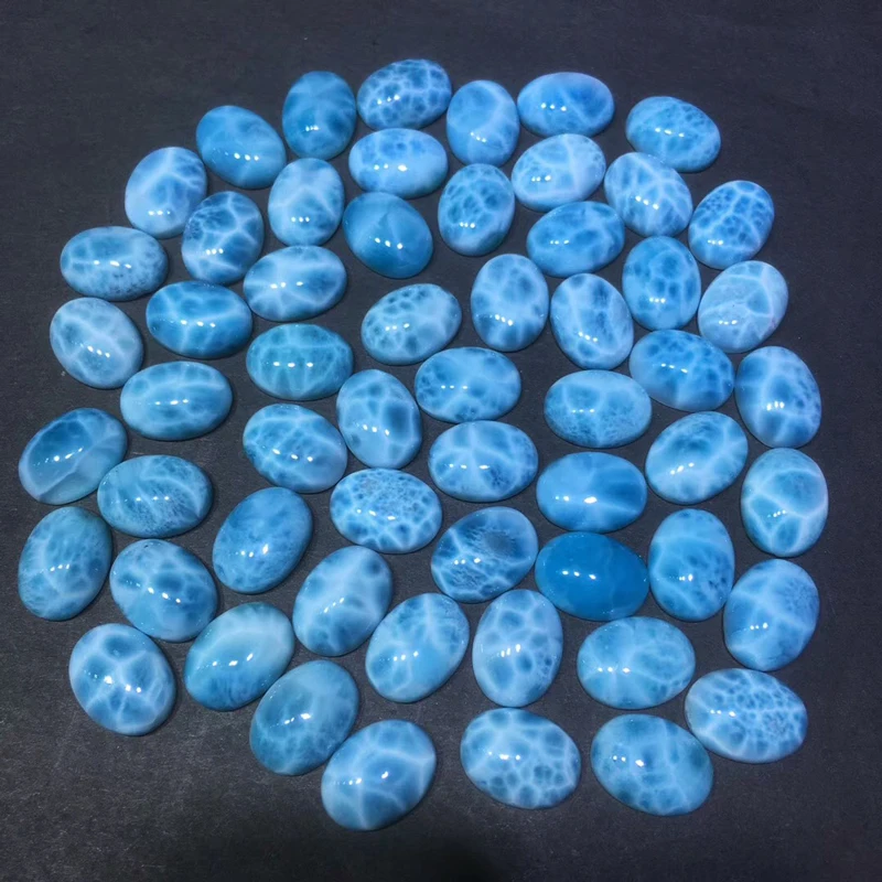 Натуральный Синий Ларимар свободный драгоценный камень овальной формы 12*16 мм в