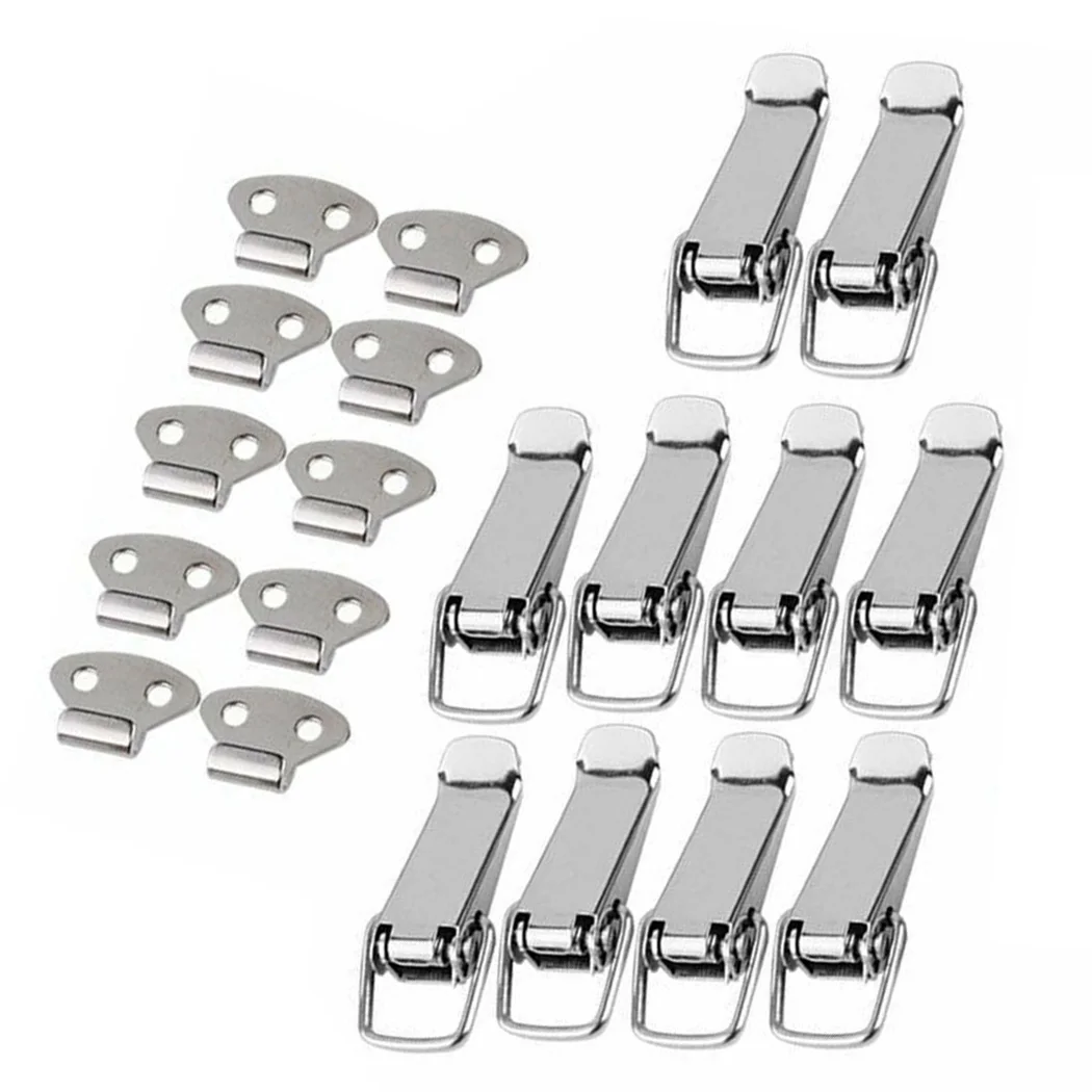 

Elements Latch Catch 10pcs Stainless Steel Spring Loaded Clamp Clip Sets