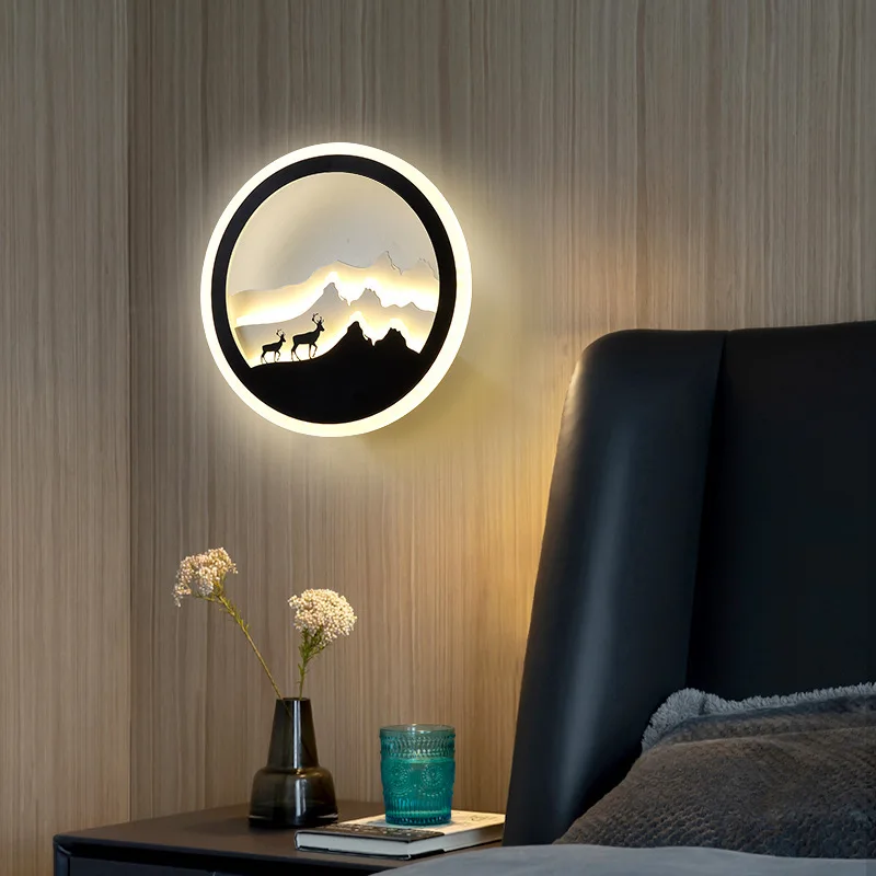 Светодиодные Настенные светильники для спальни алюминиевый корпус лампы