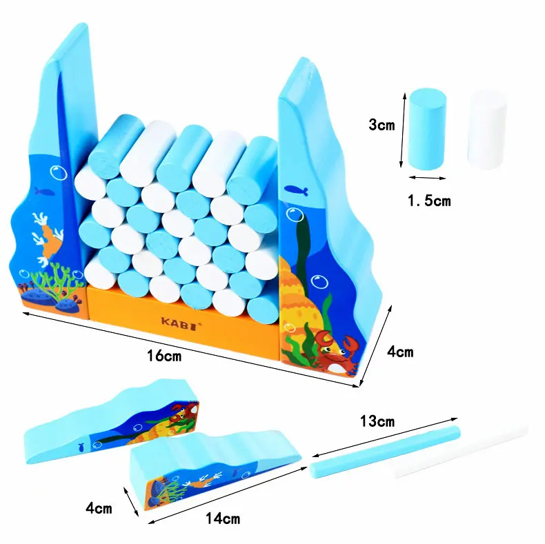 

Whale Dive Kids Balanced Game Classic Interactive Wooden Toy Montessori Kindergarten Supplies Education Baby Wood Building Block