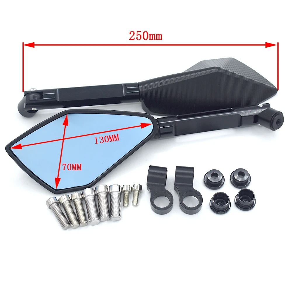 Universal Motorcycle CNC Aluminum Rearview Mirror 8mm 10mm FOR Honda CB400 CB500F CB500X CB599 CB600/F CB650F CB1000 | Автомобили и