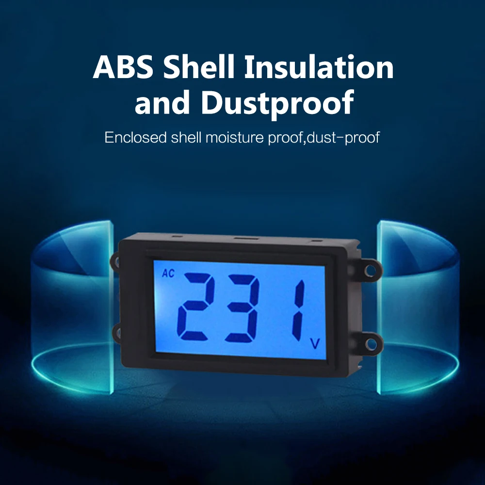 Цифровой вольтметр с ЖК дисплеем 80 380 В переменного тока|Измерители напряжения| |