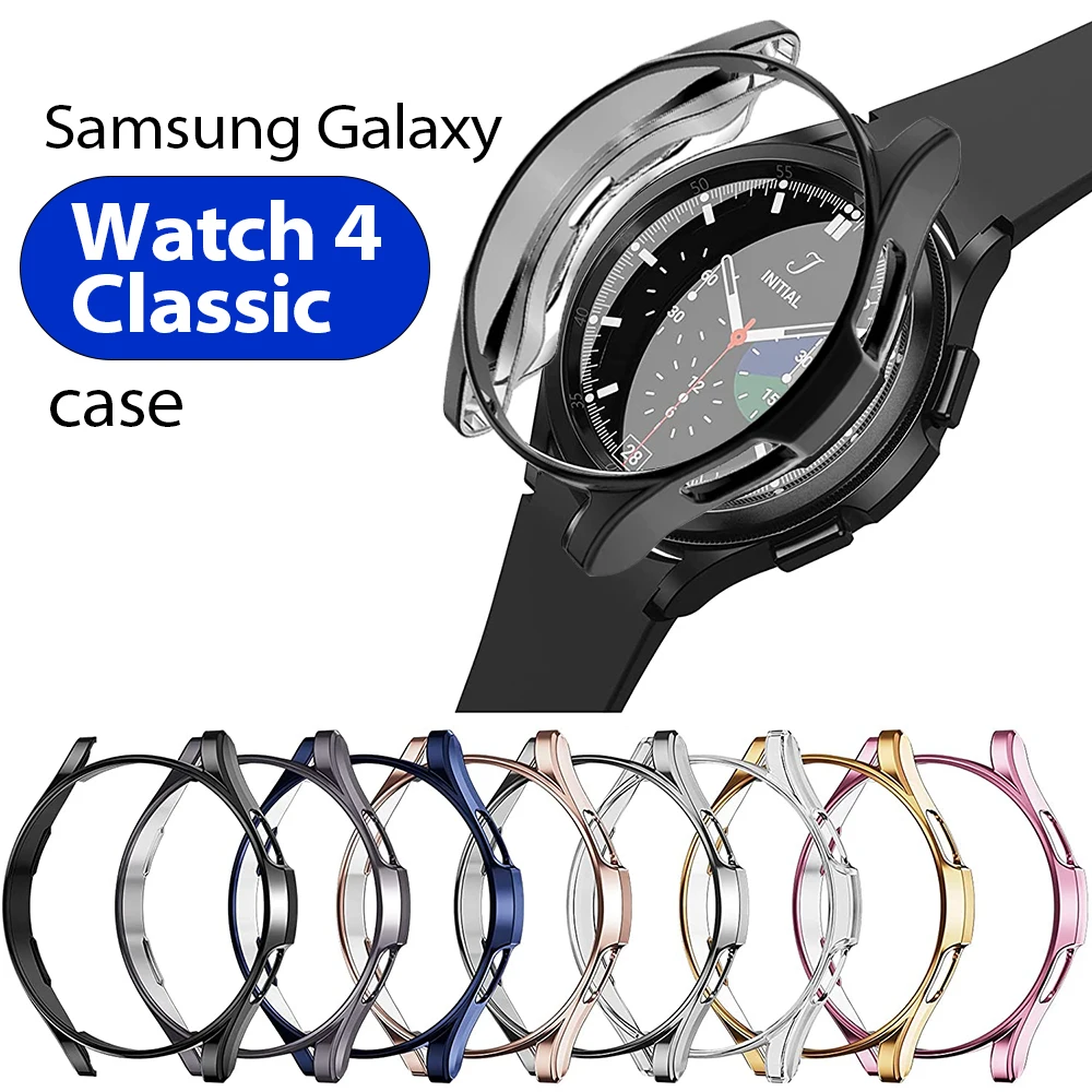 

Чехол для Samsung Galaxy Watch 4 Classic, Силиконовый противоударный и защитный чехол для Galaxy Watch 4 46 мм 42 мм (2021)