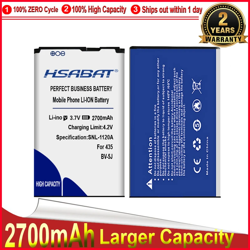 Оригинальный аккумулятор HSABAT 2700 мАч для Microsoft Nokia Lumia 435 BV 5J 532 RM1069 1071|battery for|battery for