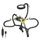 Настольная печатная плата с зажимом подставка для паяльника 3X лупа 3 цвета лампа с подсветкой сварочная ручка Гибкая рукоятка паяльник сторонний ручной инструмент