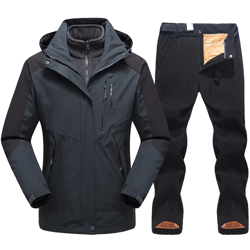 Мужской лыжный костюм новинка 2021 уличный теплый водонепроницаемый дышащий
