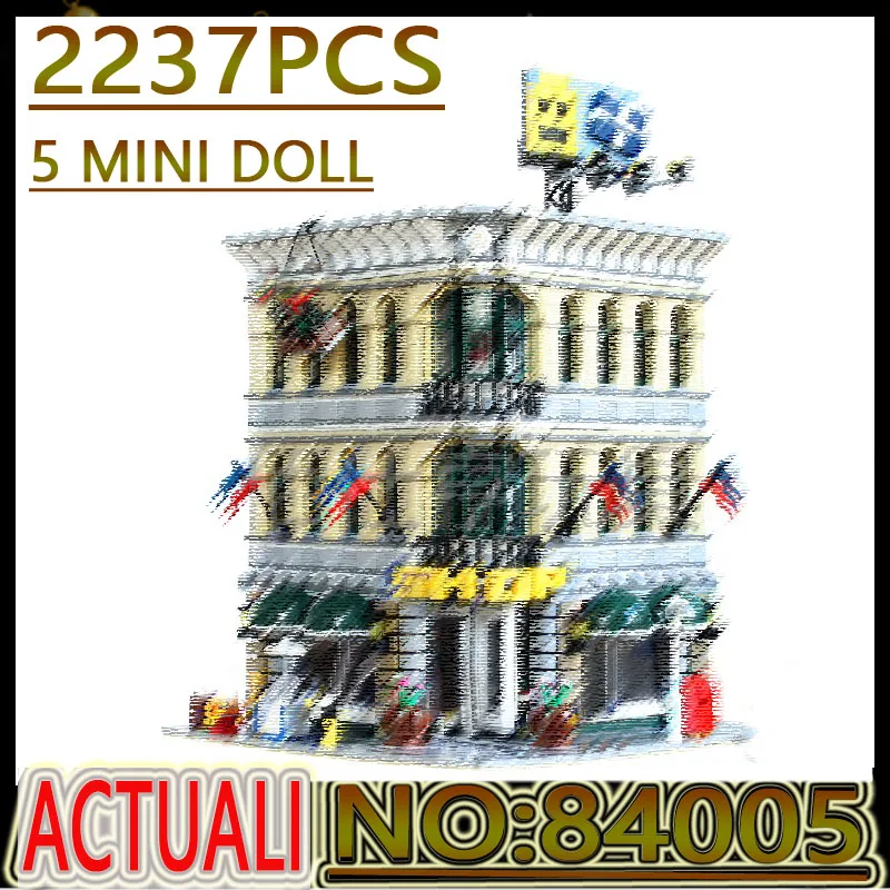 

Горячие модульная Вид из окна 3-история Отдел Grand магазин торговый центр 15005 модель строительные блоки, игрушки, совместимы с 84005 кирпичи