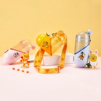 creative bottles heart shaped cup storage outdoor fitness sports creative frosted water bottle portable rope travel tea cup