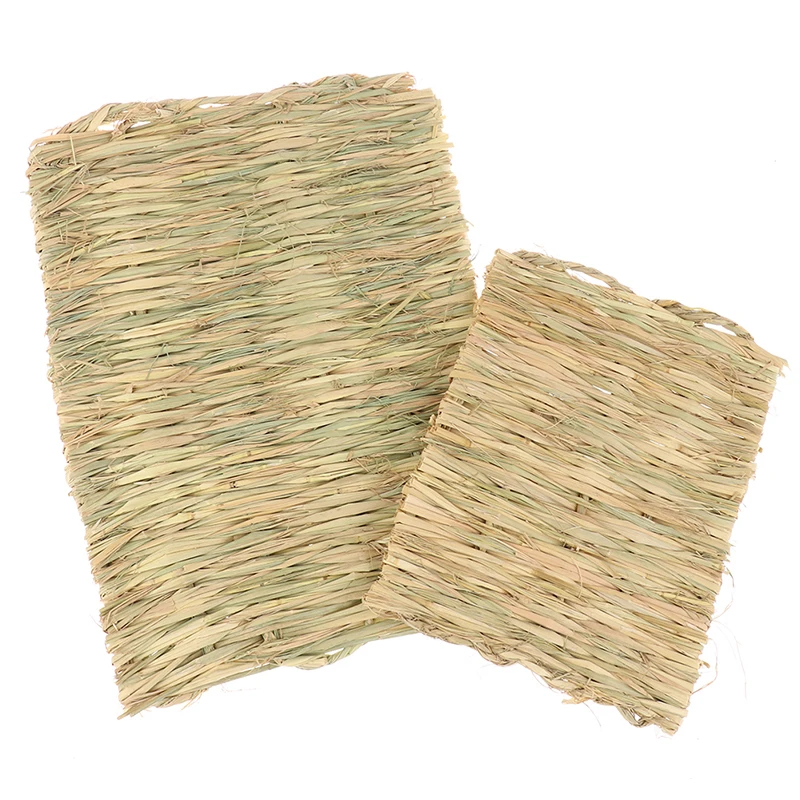 

1PC Straw Woven Grass Bed Small Animal Cage Mat Chew Toy for Rabbit Bunny Guinea Parrot Hamster Pig House Cat Dog S