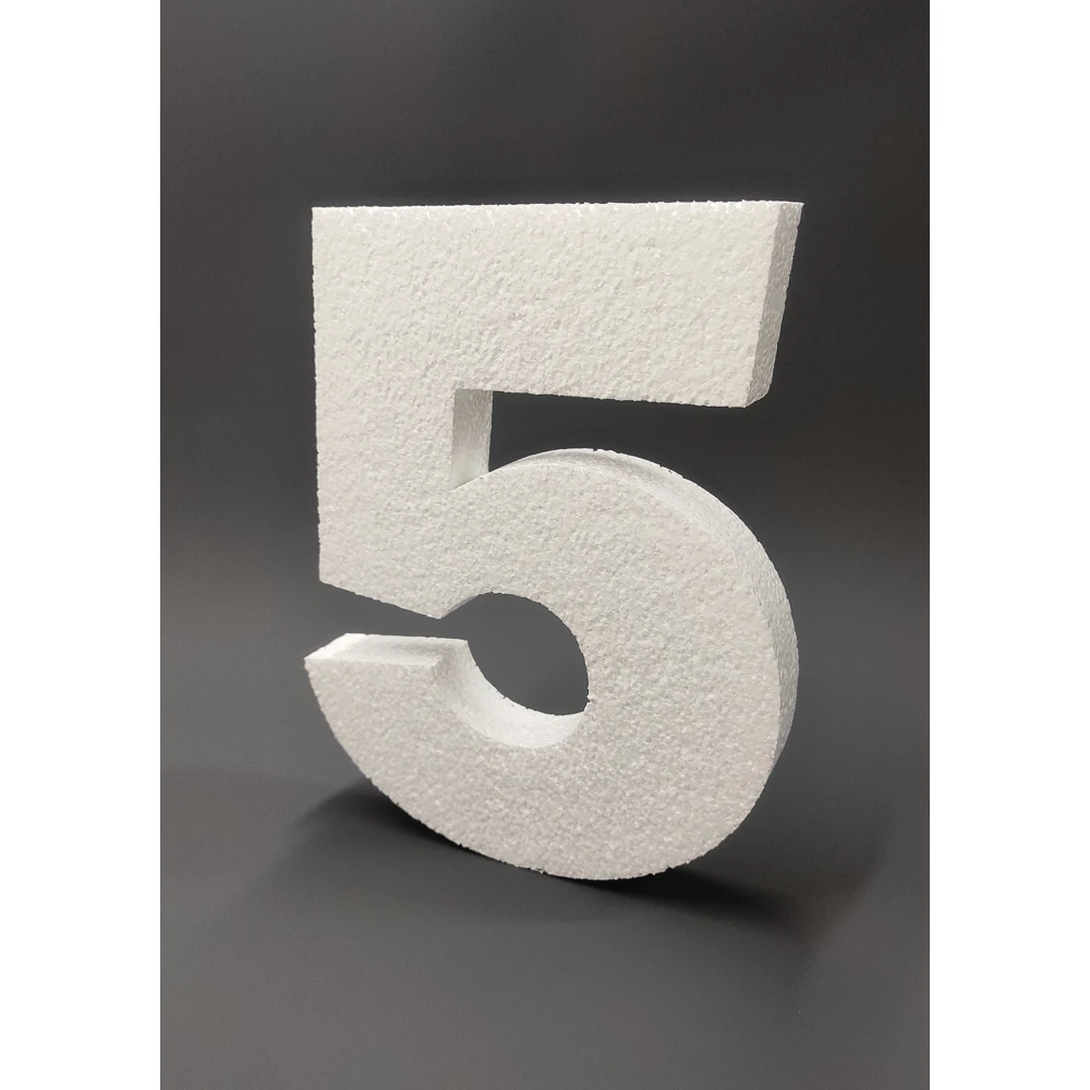 Цифра &quot5&quot. Товары для праздника. Объемная цифра из пенопласта 27.5 см. День