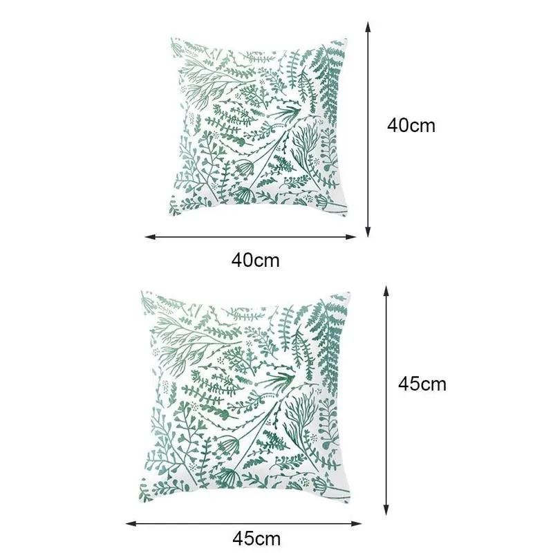 

Home pillowcase Green Pillow Cover Geometric Print Pillow case Cushion Throw Decorative Cushion Pillows Case Cover Covers S R7W0