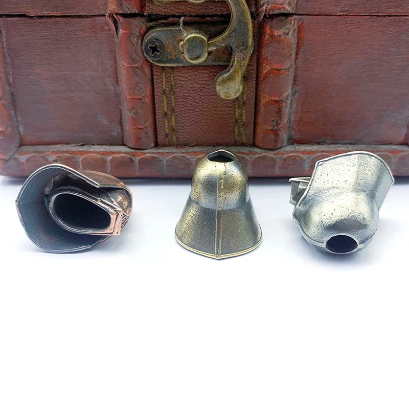 Этнический шлем воина латунный ремешок ручной работы кулон Паракорд нож бусины