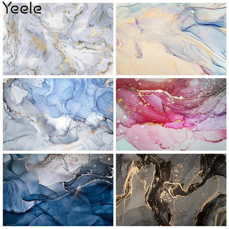 Yeele Мрамор зерна на день рождения фон Еда нейл арта цветы фотографии для