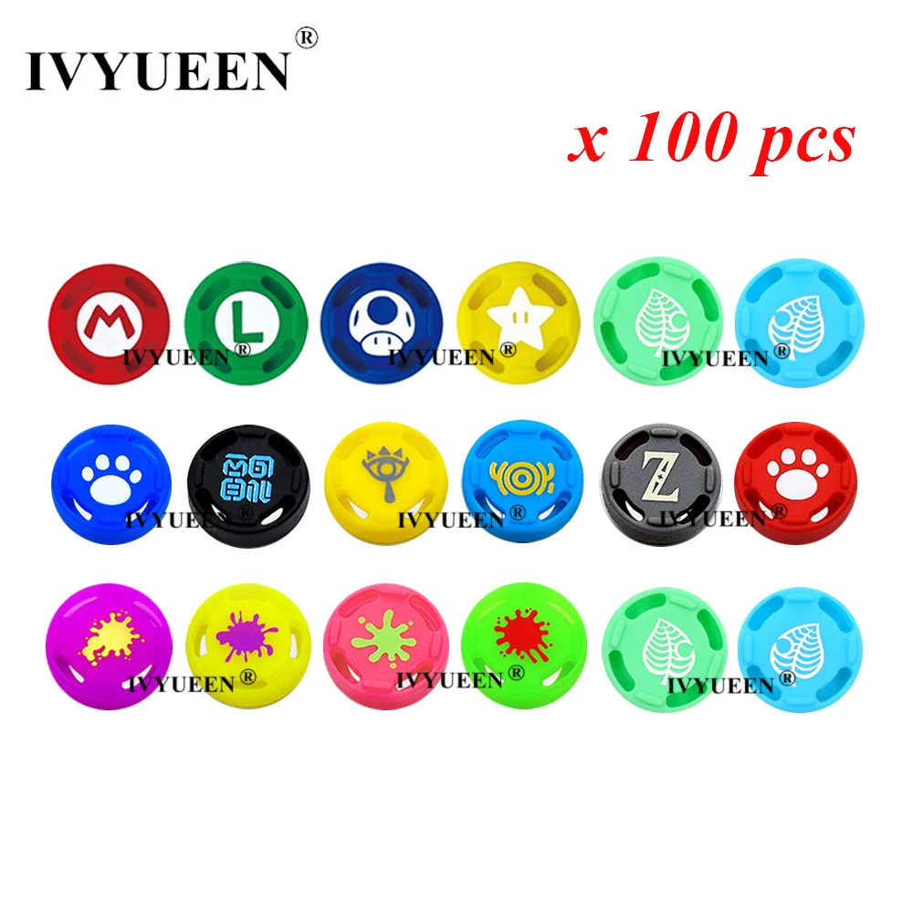 IVYUEEN 100 шт. для контроллера Nintendo Switch NS JoyCon аналоговые захваты большого пальца