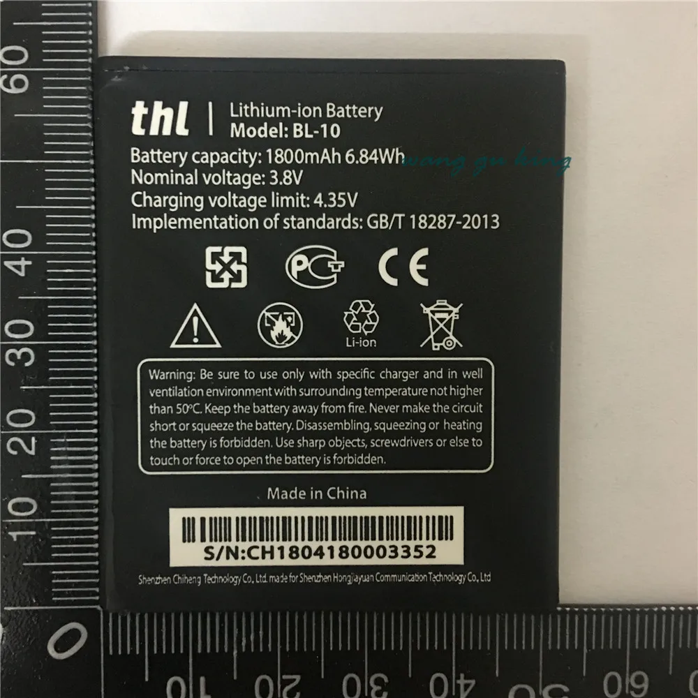 Original Battery for THL BL-10 1800mAh Backup Li-ion Battery for THL BL-10 BL10 T12 Smartphone Replacement