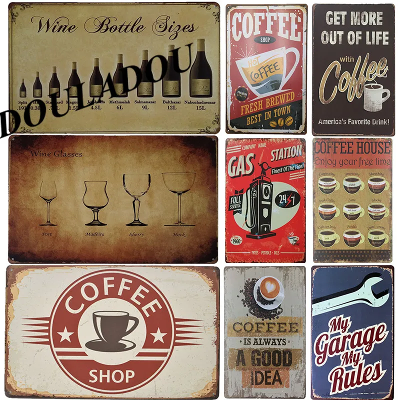 

[Douladou]Car Garage Service & Repair plate Vintage Embossed Metal Tin Signs Car Club Retro Iron Poster Decorative 30*20CM