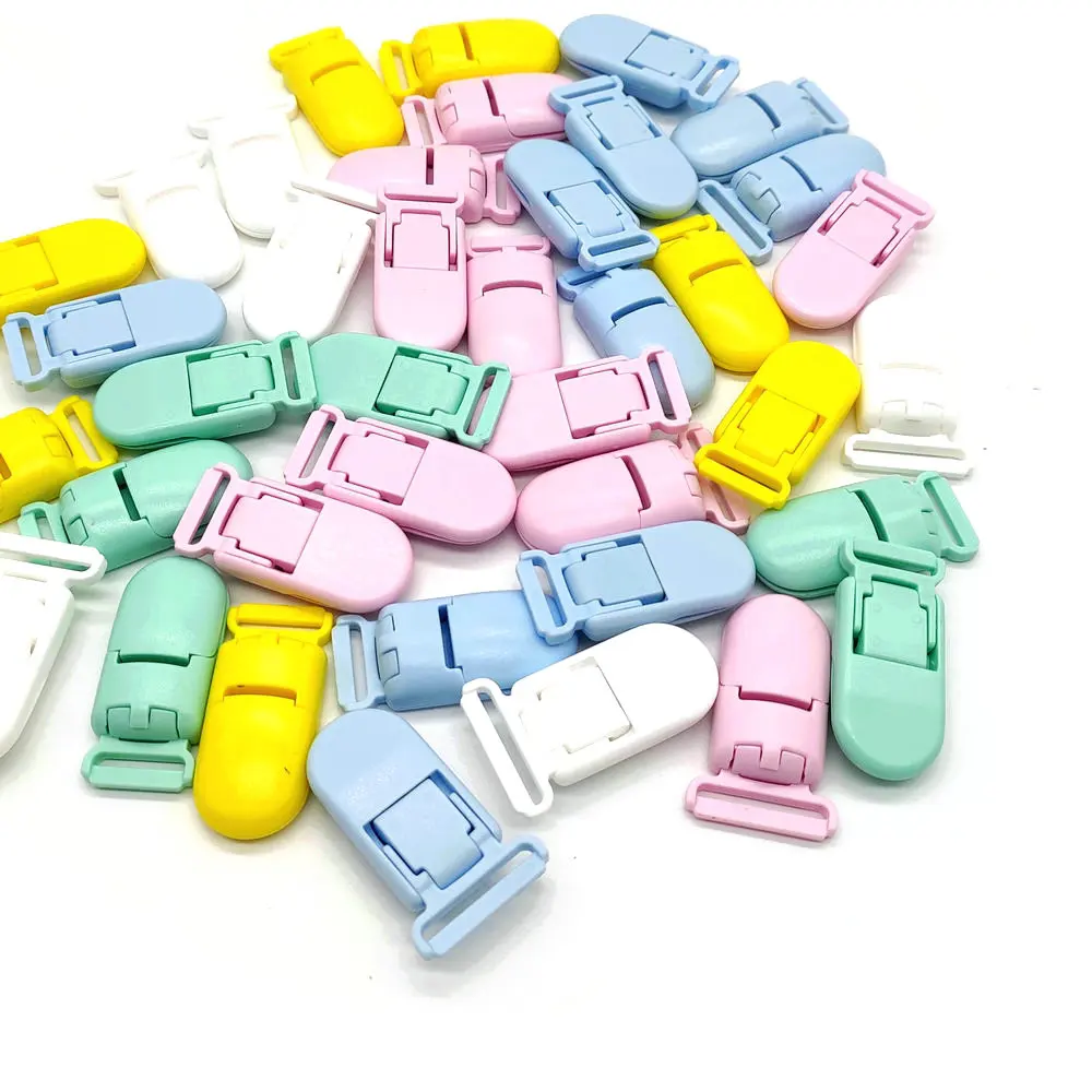 

10pcs Lot Plastic Clasps Clips Accessries For Hand Making Baby Necklace Nipple Pacifier Clip Chain For Teething Mum Jewelry
