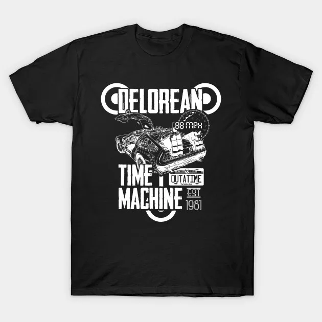 black 29 Официальный Back To The Future постер фильма футболка delorean Новые футболки Забавные футболки новые Забавные футболки унисекс Топы - Цвет: black 29