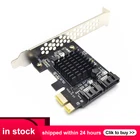 Адаптер SATA PCI E с 2 портами SATA 3,0 на PCIe X1 X16, карта расширения SATA 3 III PCI-E PCI Express, преобразователь до 6,0 Гбитс