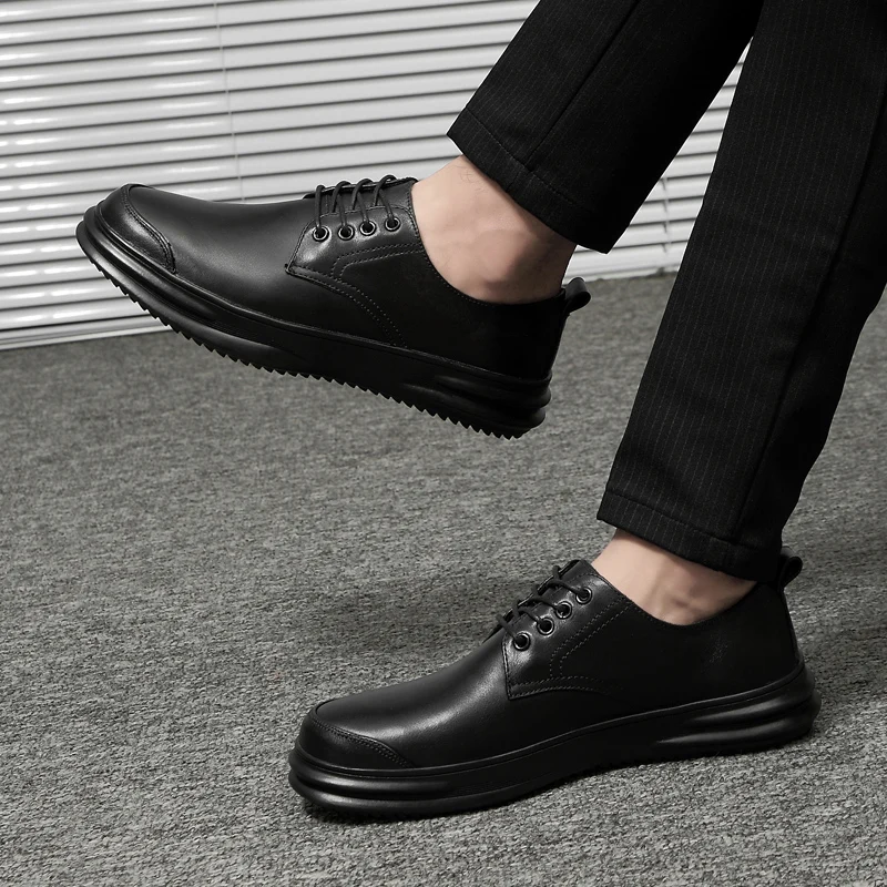 

Men Fashion sheos breathable Casual Men Shoes lace up British Male Ankle Boots outdoor Comfortable Waterproof Flat Shoes Male