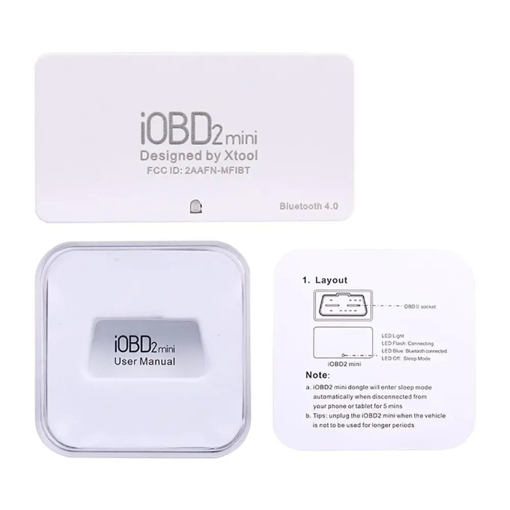 XTOOL iOBD2 Мини OBD2 сканер EOBD Поддержка Bluetooth 4 0 для iOS и Android ELM327 V1.5 автоматический