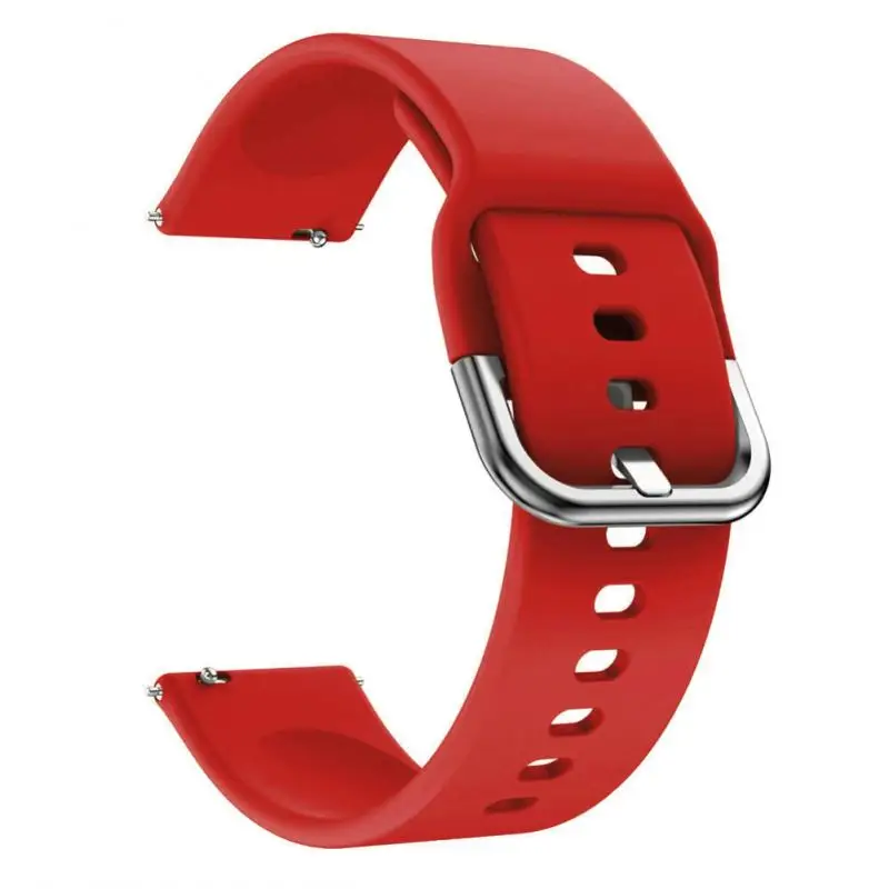 Силиконовый серебристый ремешок с пряжкой для Amazfit GTR 42 мм/47 мм сменный