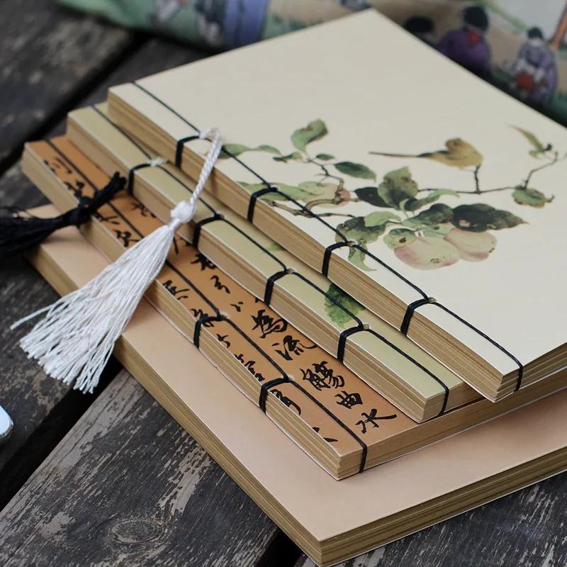 

Chinese style thread-bound handmade book blank inner page ancient style student supplies notebook notepad traditional Chinese pa