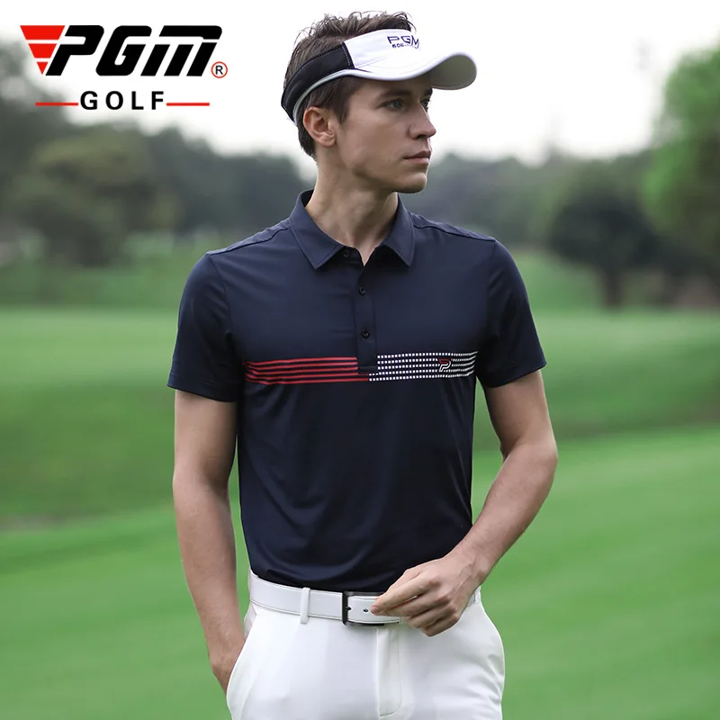 2020 PGM Новая одежда для гольфа мужская футболка с коротким рукавом быстросохнущая