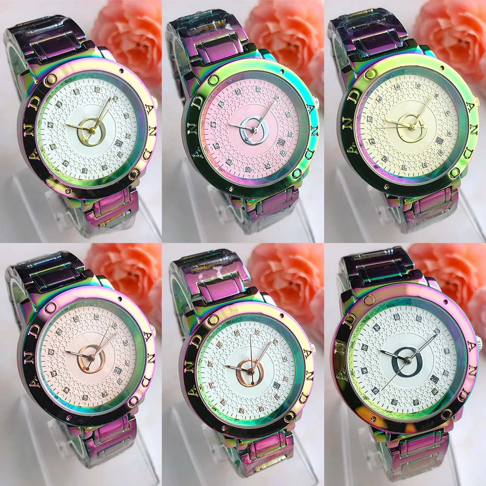 Новинка кварцевые часы для мужчин женщин пар креативная Роскошная бижутерия в