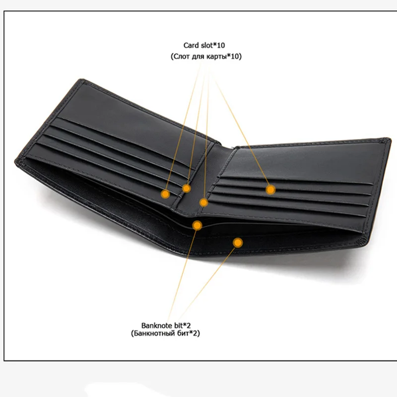 

Men's Genuine Leather Wallet For Men Purse Short Wallets Male Small Purse Leather Wallets Slim Mens Money Bags Card Holder