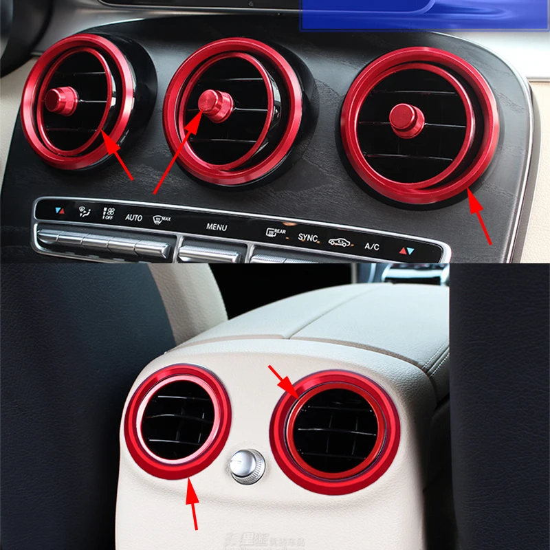 

Передняя и задняя крышка вентиляционного отверстия для Mercedes Benz GLC Class X205 2016-2017 и C Class W205 2015-2017