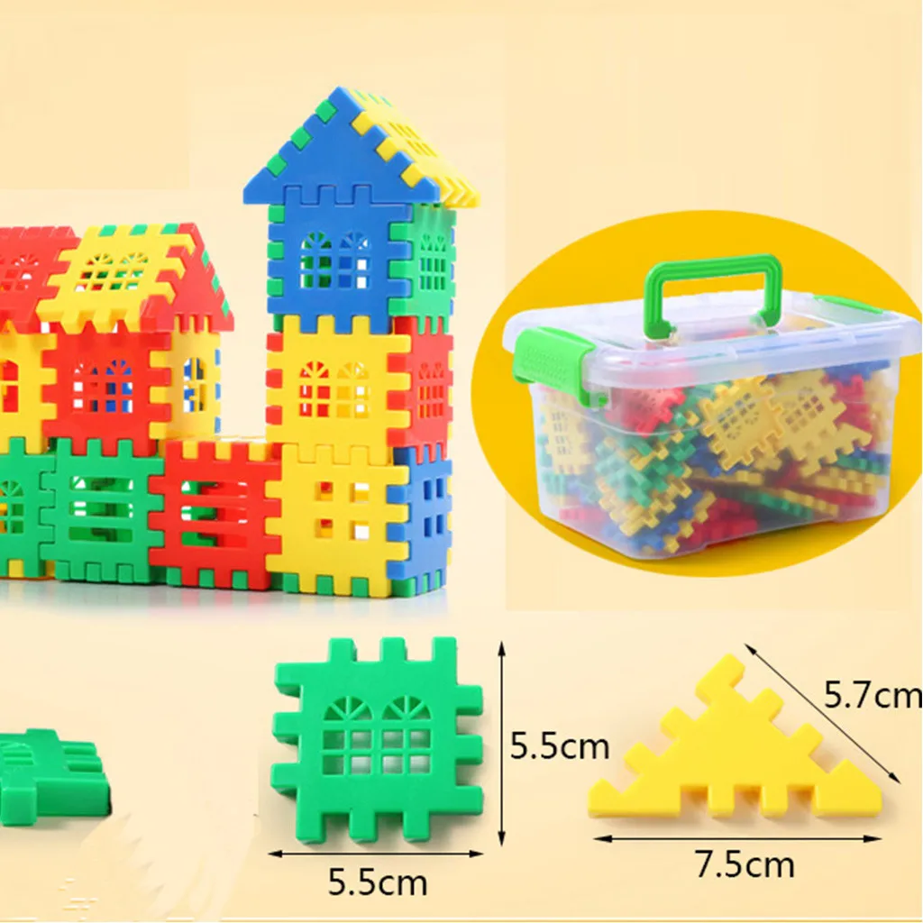 

DIY Baby Kids House Building Blocks Construction Toys For Children Educational Learning Construction Developmental Toy Set