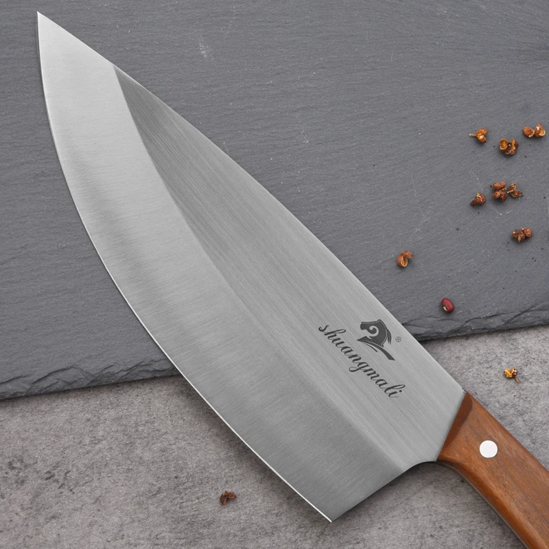 Нож для резки мяса мясника 4Cr13 стальной Многофункциональный кухонный нож острый