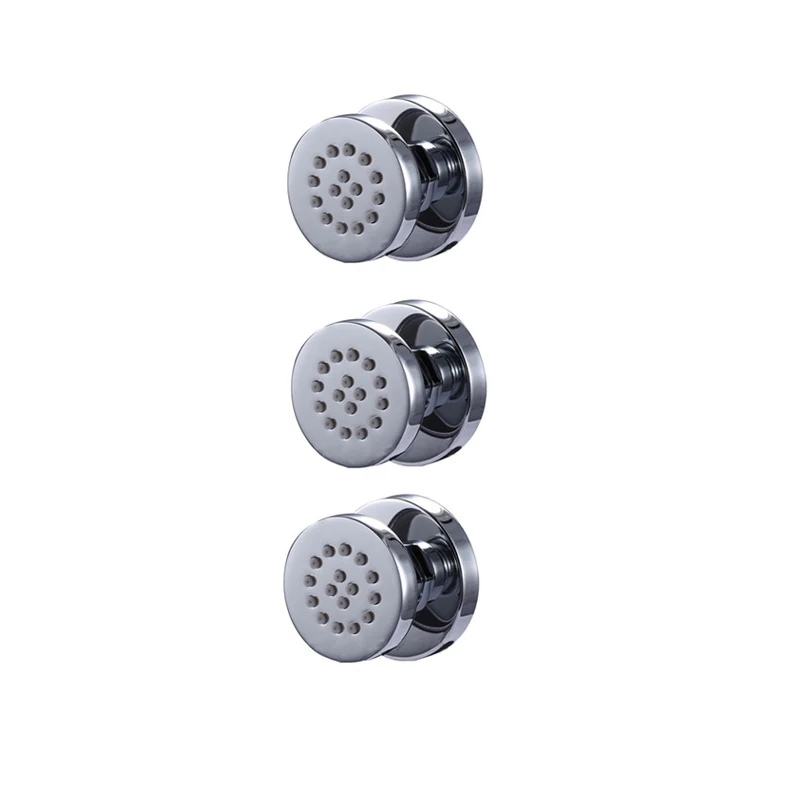 3 PCS 50 мм латунный душ для тела струи 2 дюйма массажные распылители хромированный дождевой Душ водосберегающая струя ванная комната мощная Душевая насадка - Цвет: 3 PCS