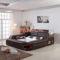 real genuine leather bed frame massage soft beds home bedroom furniture camas lit muebles de dormitorio yatak mobilya quarto bet