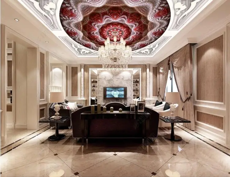 Настенные 3D обои на заказ для домашнего улучшения потолочные фрески в